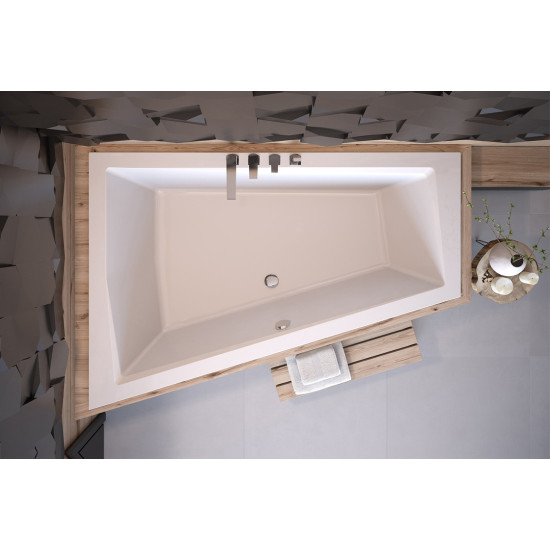 Ванна акрилова INTIMA DUO SLIM 180х125 Ліва (соло), без ніг