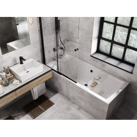 Ванна акрилова QUADRO SLIM 155х70 без ніг, БЕЗ отворів під ручки, без ручок