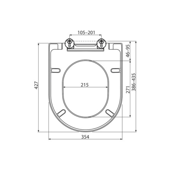 Кришка для унітаза UNI CHROME 02A SoftClose (X01549), RAVAK