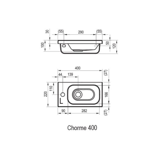 Умивальник CHROME Mini L, RAVAK