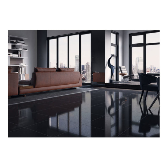 Плитка керамогранітна Cambia Black LAP 597x597x8 Cerrad