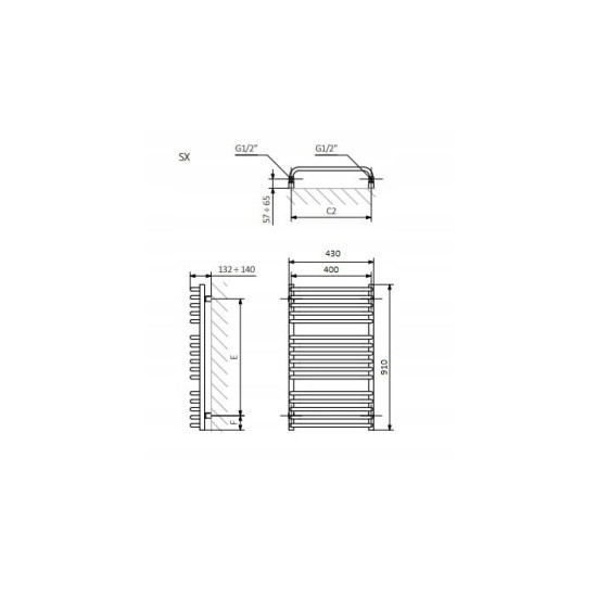 Рушникосушка 910х430 C01 WGC01091043K916SX Terma