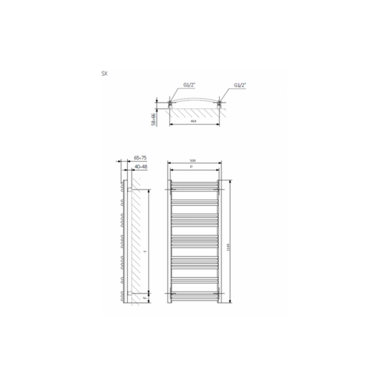 Рушникосушка Jade MK 1149x500 WGJMK114050KCROSX Terma