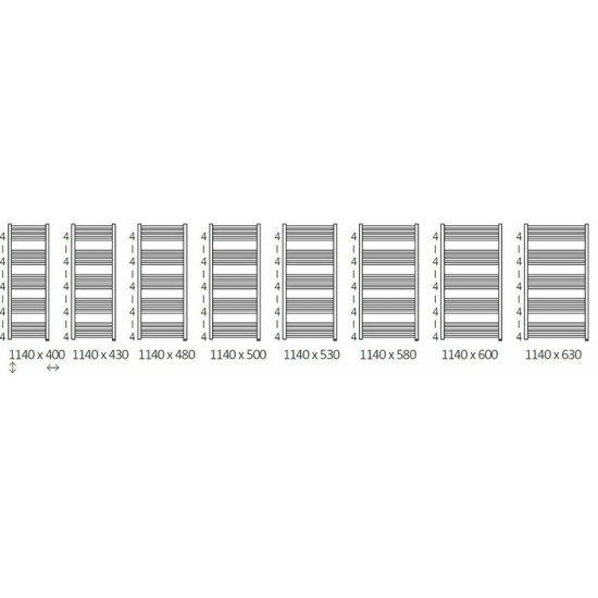 Рушникосушка Fiona One 1140х430 WWFIE114043K9M5E8U Terma