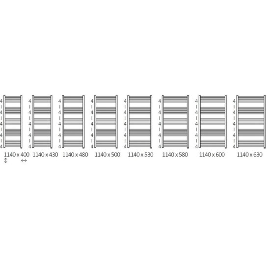 Рушникосушка Fiona One 1140х430 WWFIE114043K9M5E1U Terma