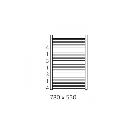 Рушникосушка 780х530 Marlin WGMAR078053K916SX Terma